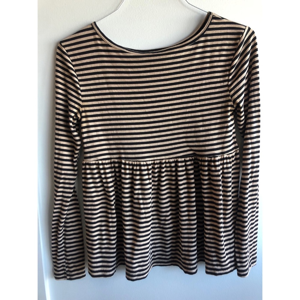 Stripped Peplum Top